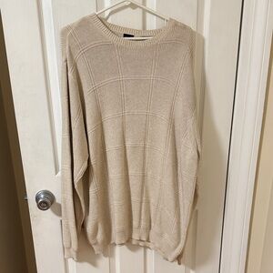 Arrow Cream Cotton Sweater